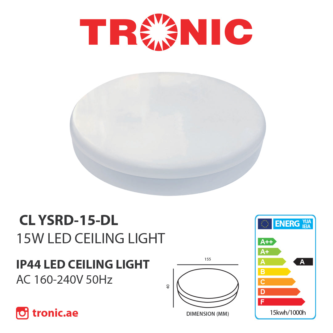 Round LED Ceiling Light 15 Watts Tronic Tanzania