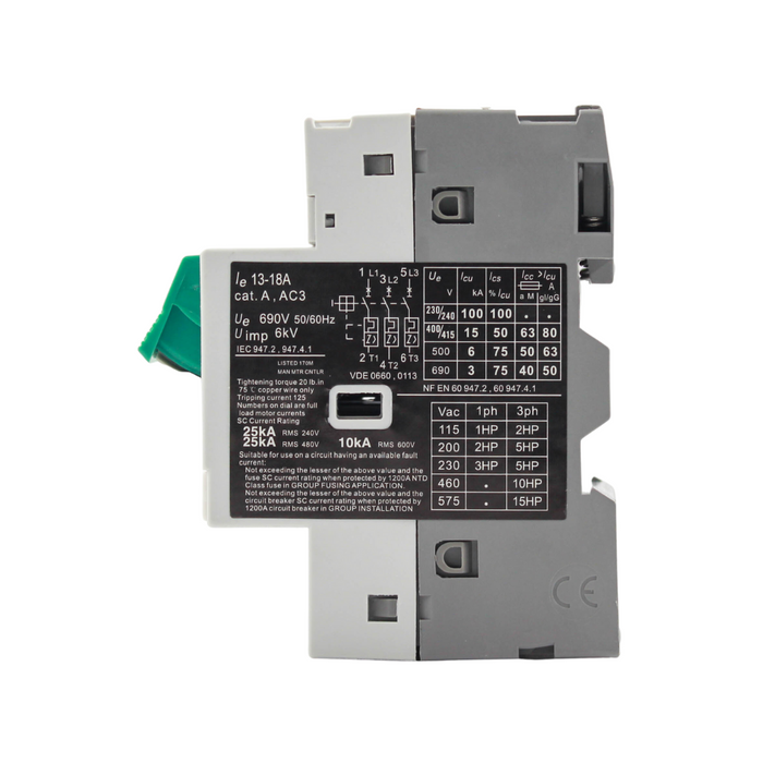 Motor Protection Circuit Breaker 13-18Amps