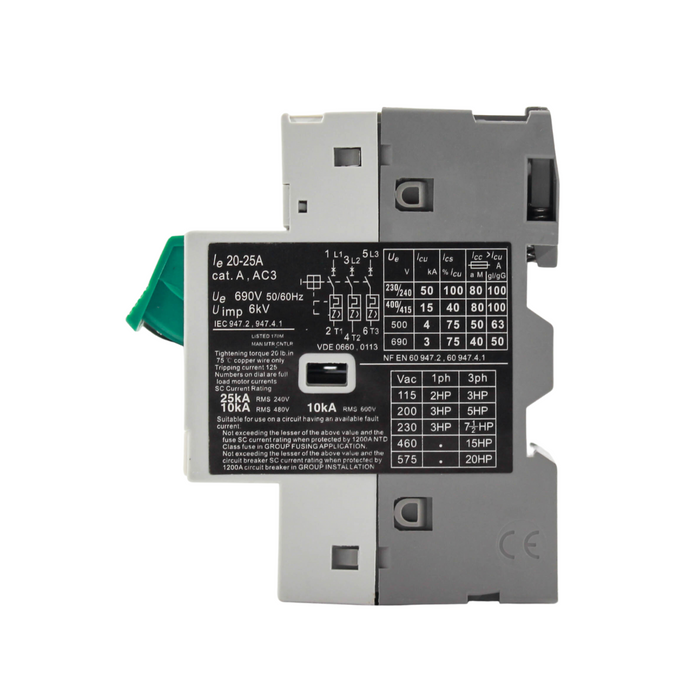 Motor Protection Circuit Breaker 20-25Amps