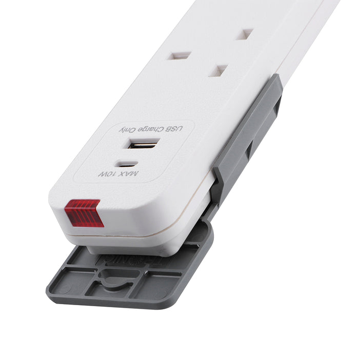 3 Way Extension Socket + USB + USB C