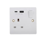 Single Switch Socket with Type C + USB