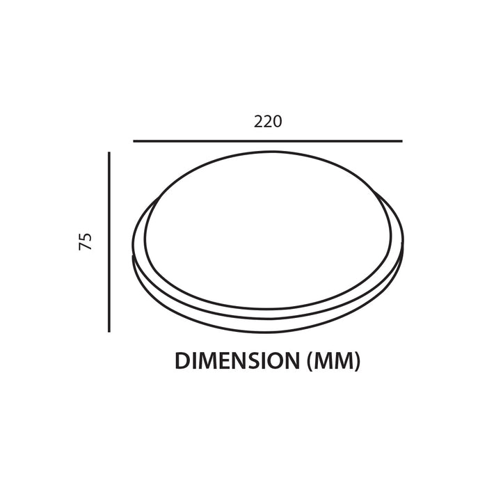 Round Black LED Bulkhead 20 Watts - Tronic Tanzania