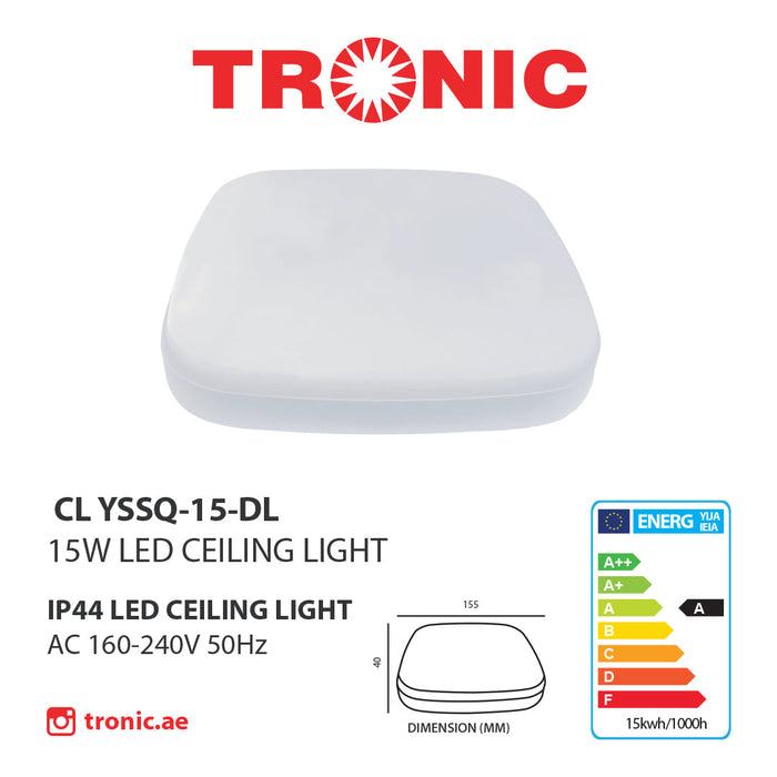 Square  LED Ceiling Light 15 Watts - Tronic Tanzania