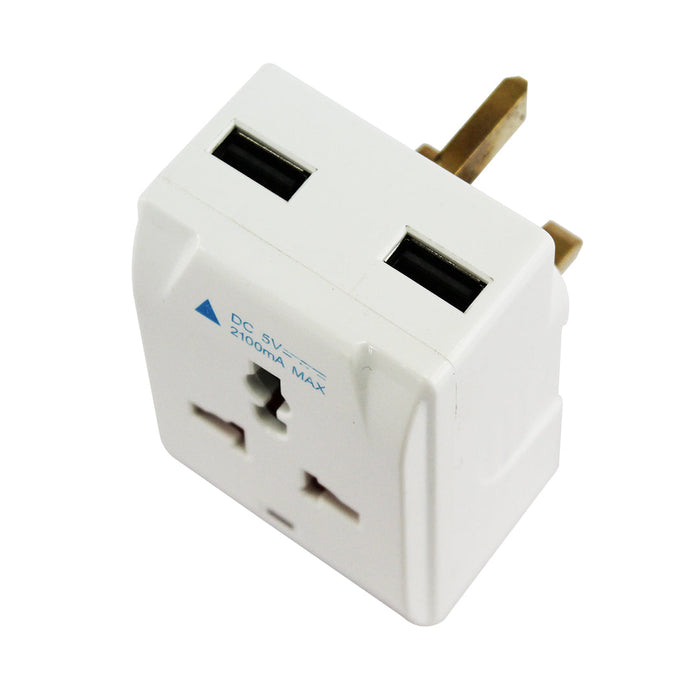 Multiplug with 2 x USB 13Amps UK Tronic - Tronic Tanzania