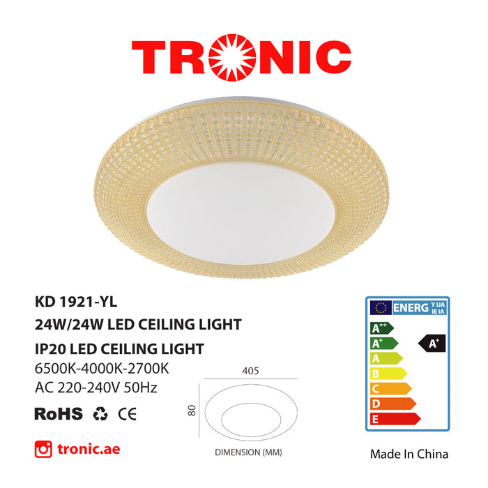 Stylish LED Changeable (3 Shades) Ceiling Light - Tronic Tanzania