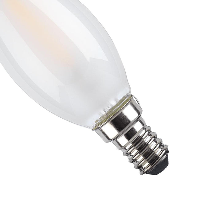 4 Watts Candle Frosted Filament LED Warm White E14 (Small Screw) Bulb - Tronic Tanzania