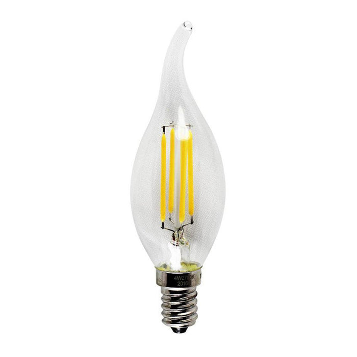 4 Watts Candle Tail Filament LED Warm White E14 (Small Screw) Bulb - Tronic Tanzania