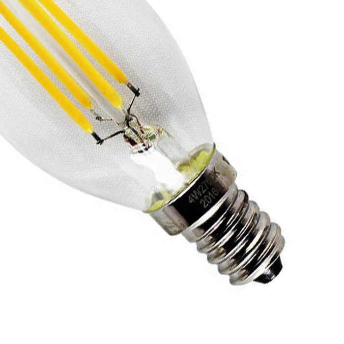 4 Watts Candle Tail Filament LED Warm White E14 (Small Screw) Bulb - Tronic Tanzania