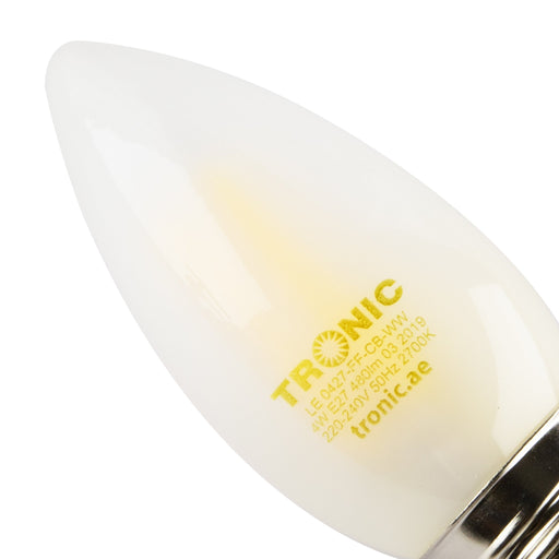 4 Watts Frosted Candle LED E27 (Screw) Bulb - Tronic Tanzania