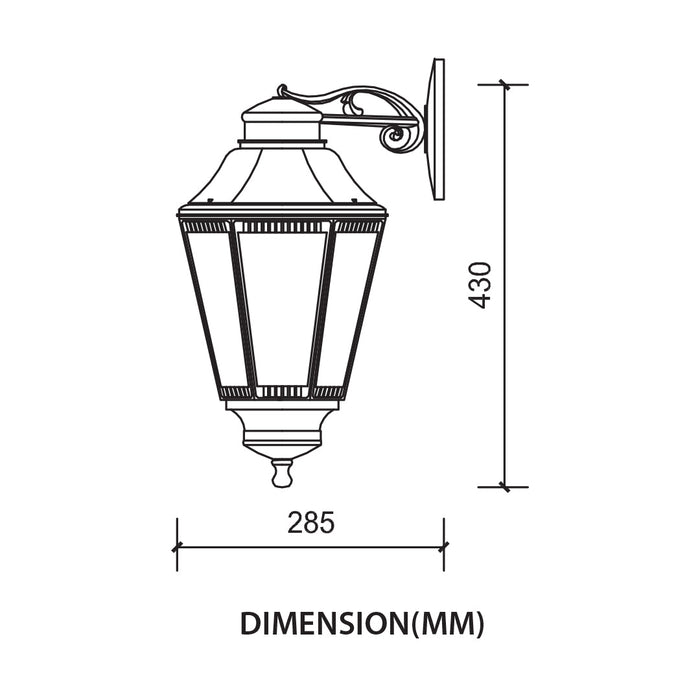 Ornamental Inverted Outdoor Wall Lamp - Tronic Tanzania