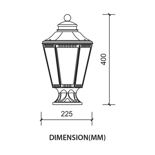 Ornamental Outdoor Gate Lamp - Tronic Tanzania