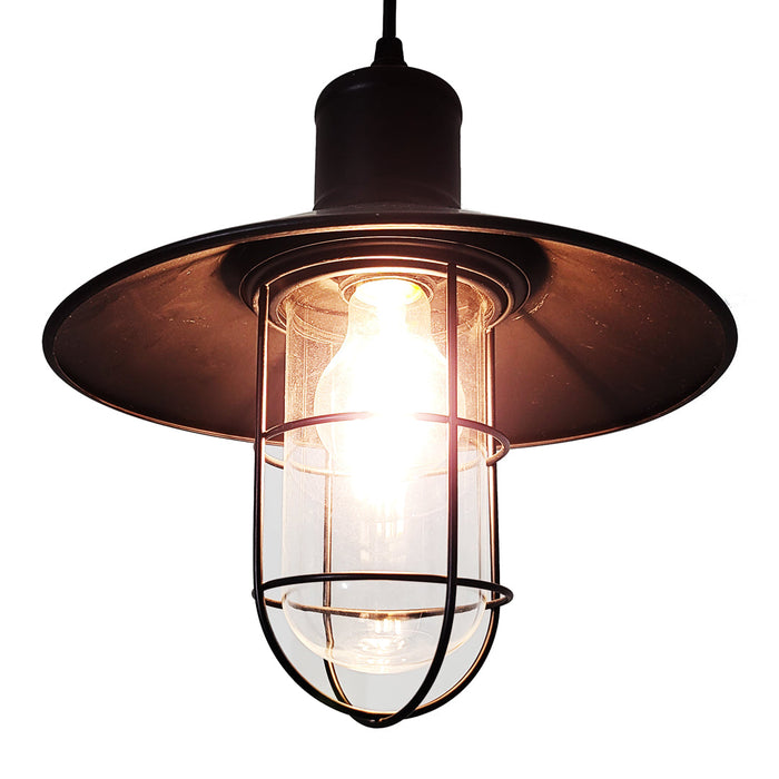 Black Vintage Pendant Glass Cage Light - Tronic Tanzania