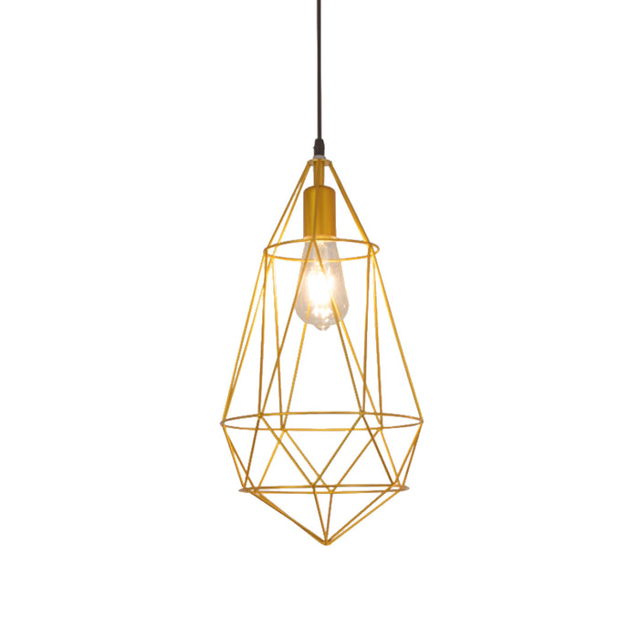 Gold Diamond Cage Pendant Lamp - Tronic Tanzania