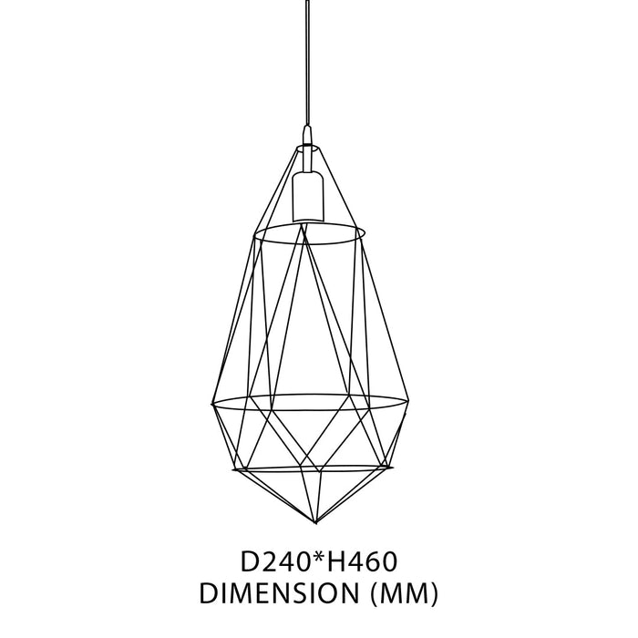 Black Diamond Cage Pendant Lamp - Tronic Tanzania