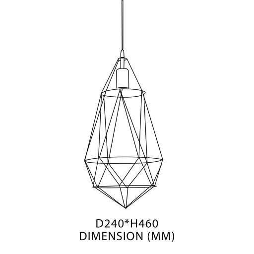 Black Diamond Cage Pendant Lamp - Tronic Tanzania