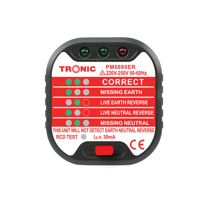 MP780683 Multicomp Pro, Mains Socket Tester with RCD Test, EU Plug, 50 Hz  to 60 Hz