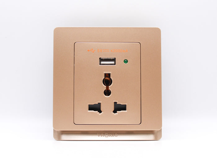 Single Socket with USB