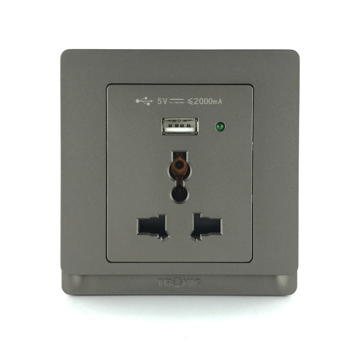 Single Socket with USB