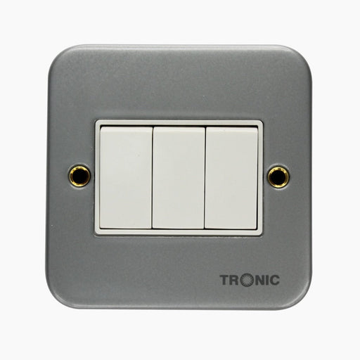 Metal Clad 3 Gang 2 Way Switch - Tronic Tanzania