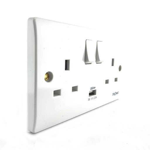 Twin Socket with USB - Tronic Tanzania