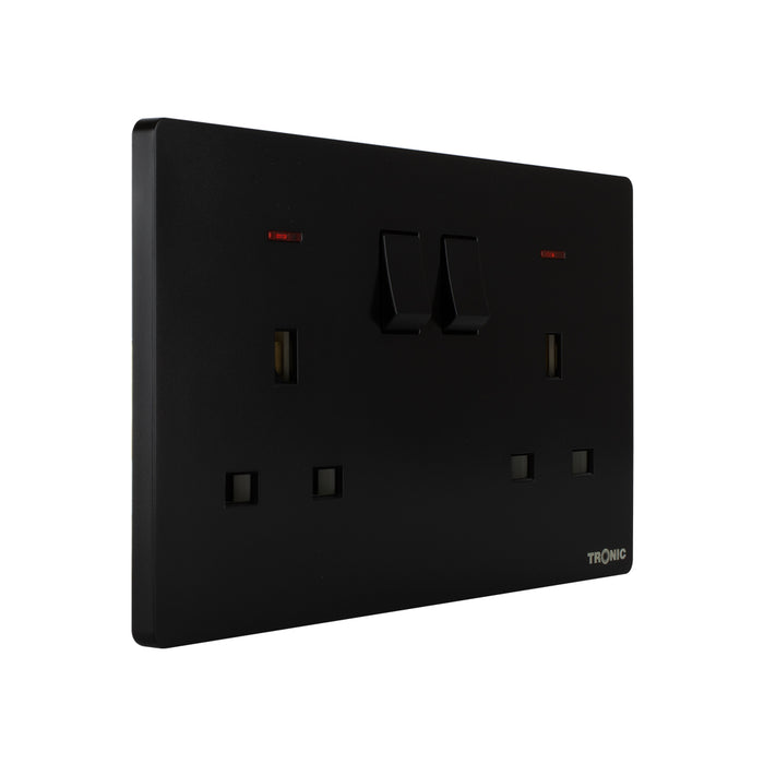 Twin Switch Socket with Neon